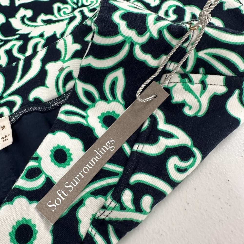 NWT Soft Surroundings Fina French Terry Skirt Skort Jaipur Scarf Floral Print - Picture 14 of 14